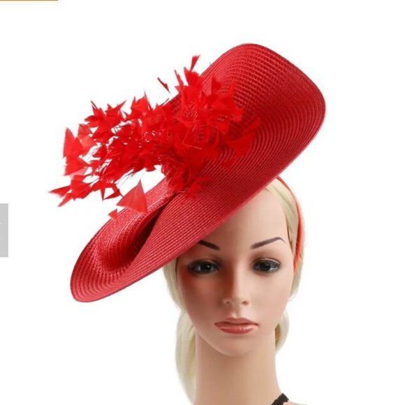 Brand New Fascinator Hats for Women/ Red Fascinator/Red Hat - Picture 1 of 1
